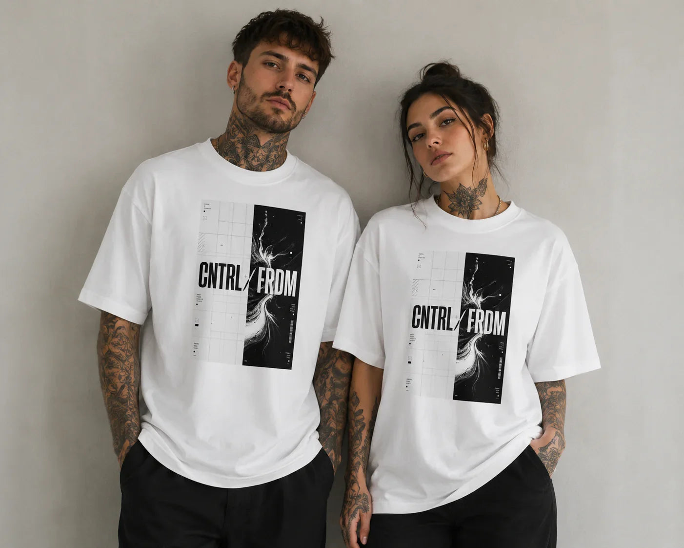 Oversized T-Shirt CNTRL PRIVE COLLECTIVE B&W EDITION