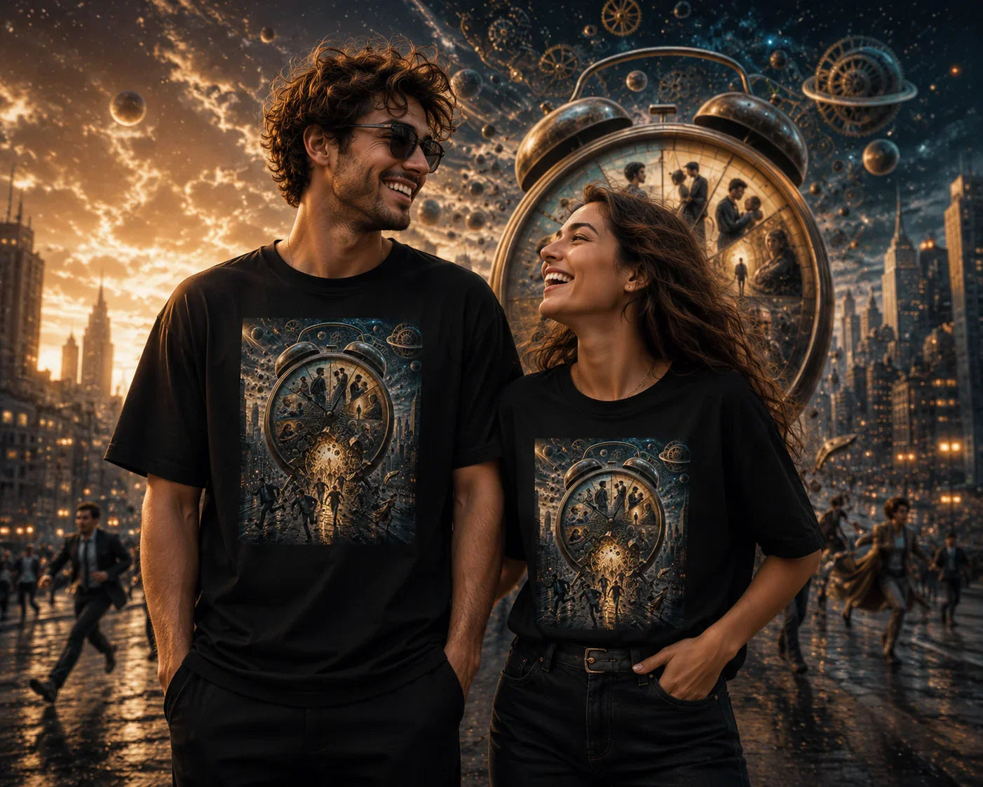 Oversized T-Shirt Lifetime gone Abstrakt