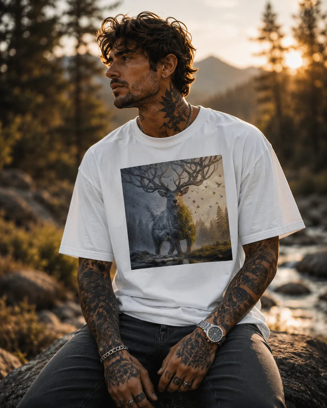 Oversized T-Shirt Proud Animal Abstrakt