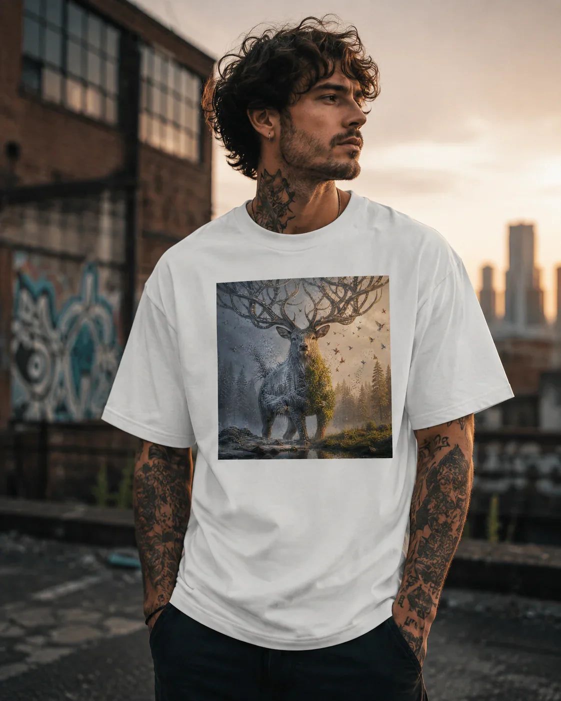 Oversized T-Shirt Proud Animal Abstrakt