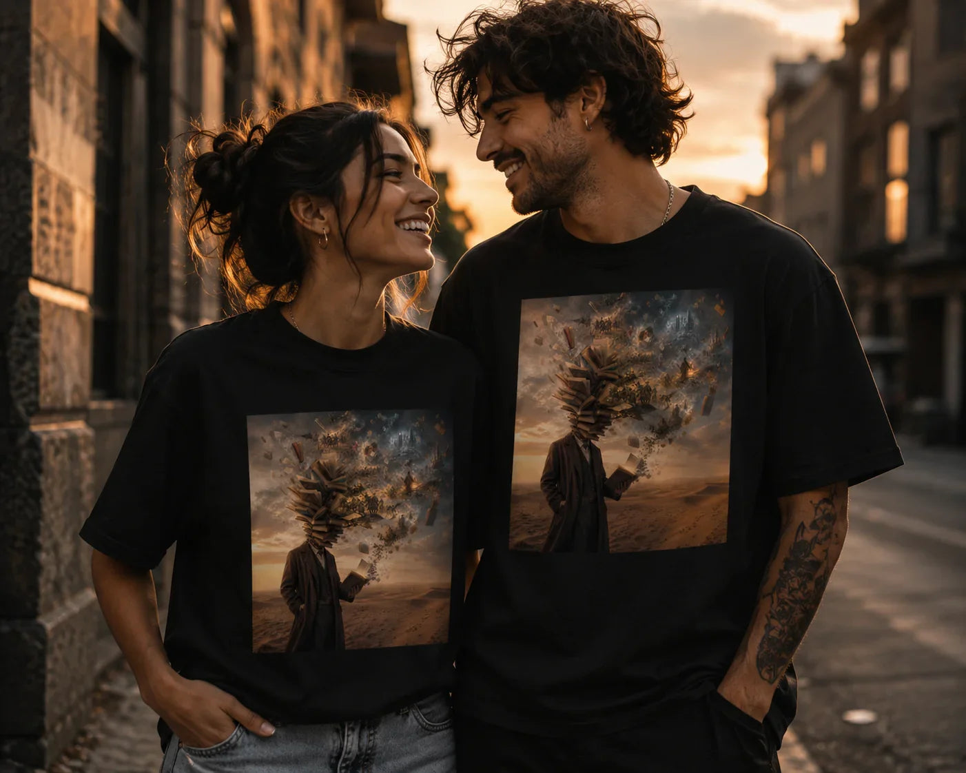 Oversized T-Shirt Books Abstrakt