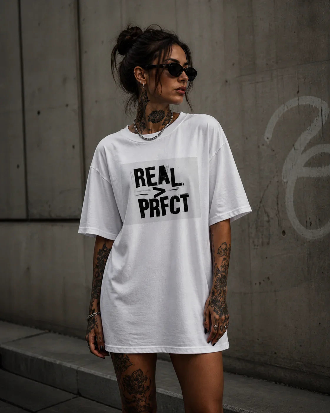 Woman Longshirt PERFECT PRIVE COLLECTIVE B&W EDITION