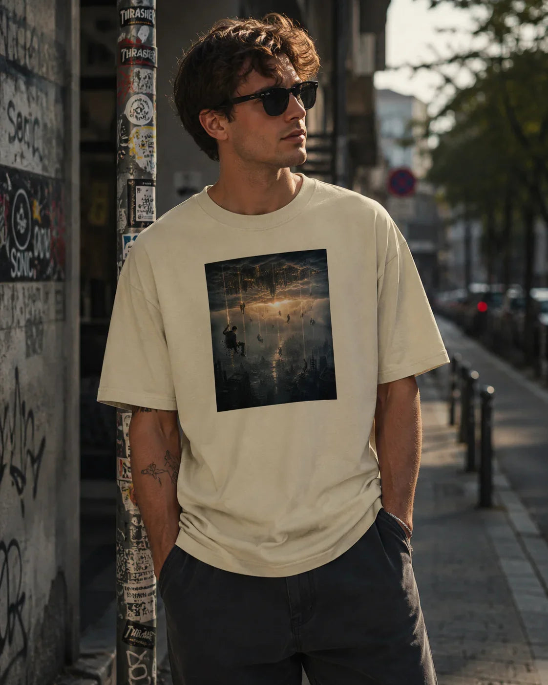 Oversized T-Shirt Heavens Rope Abstrakt