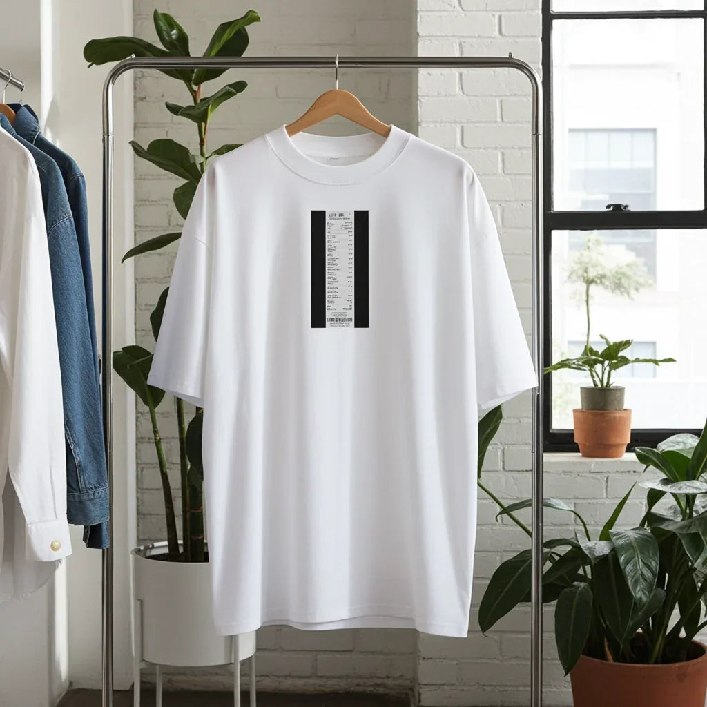 Oversized T-Shirt Life Costs PRIVE COLLECTIVE B&W EDITION