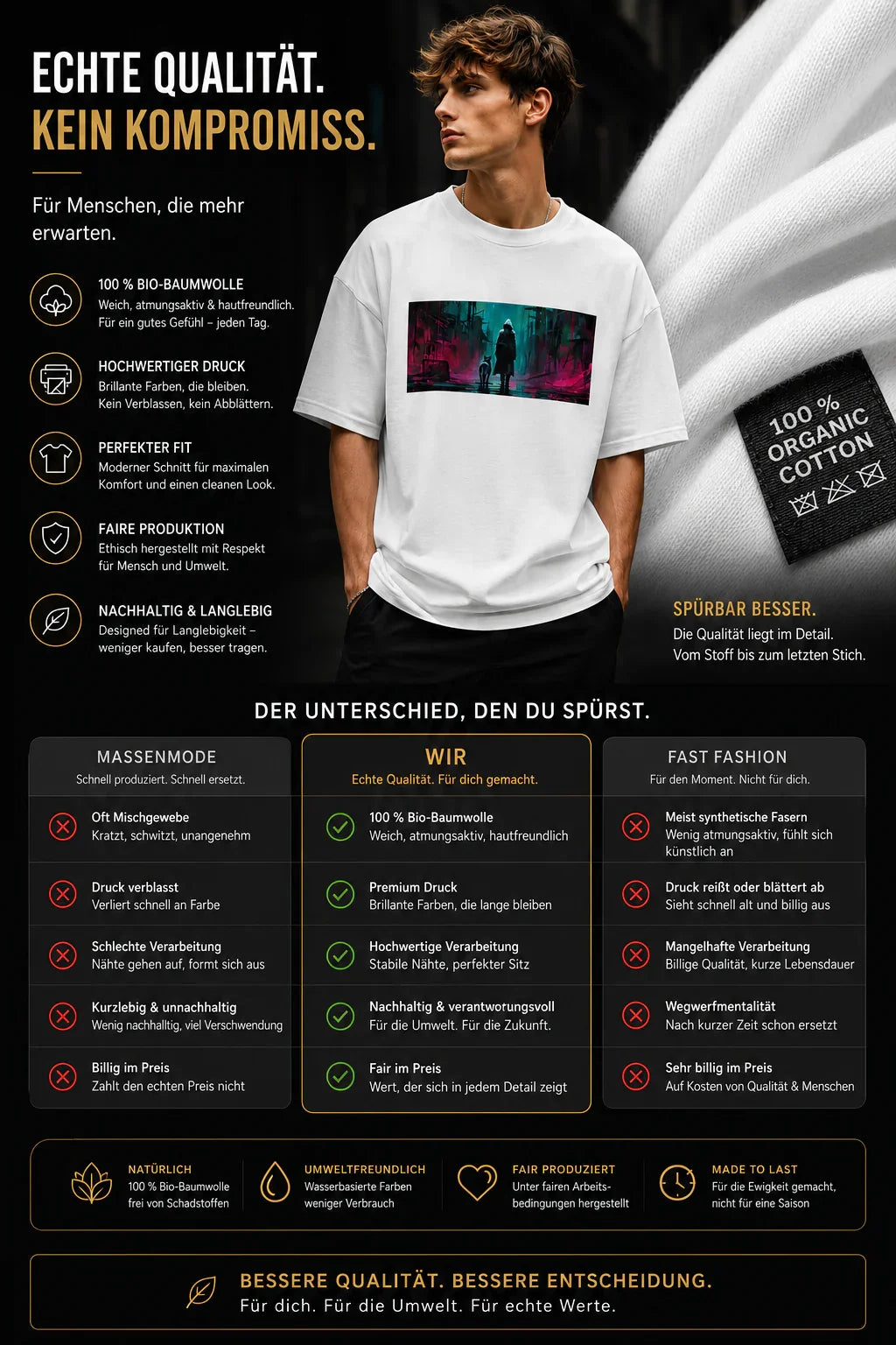 Oversized T-Shirt Eyecontact Abstrakt