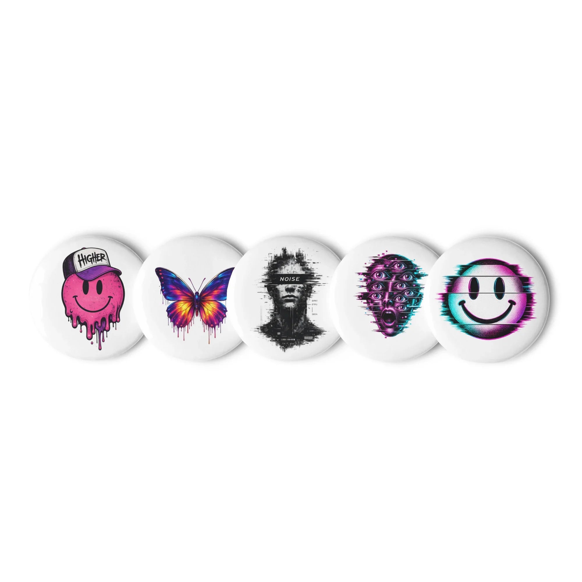 Set of pin buttons