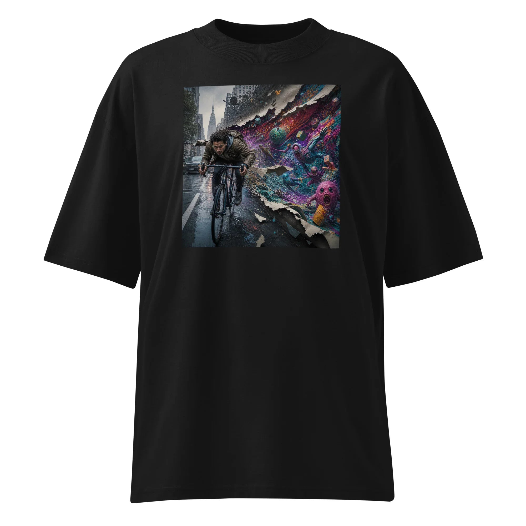 Oversized T-Shirt Bike Abstrakt