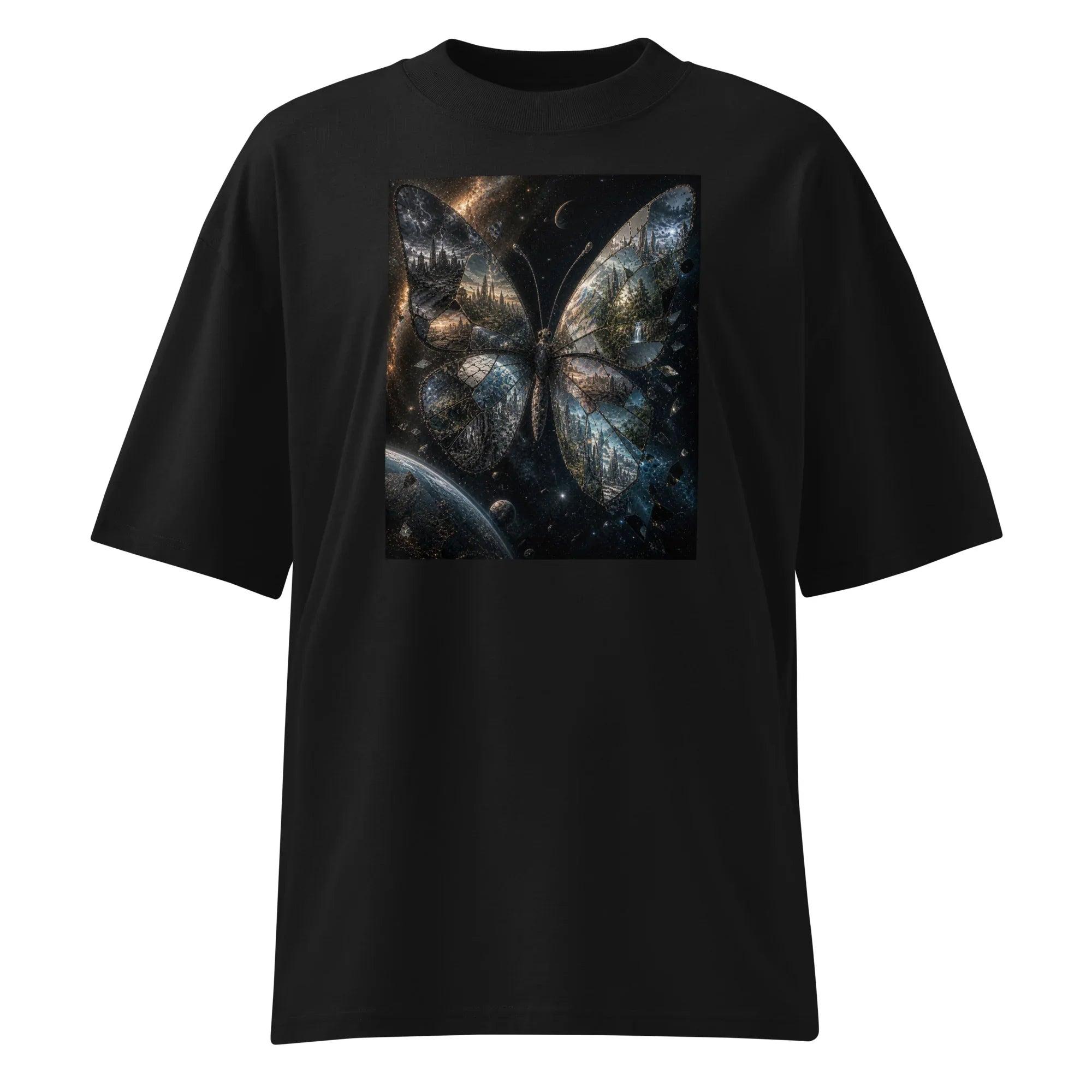 Oversized T-Shirt Butterfluy Effect Abstrakt
