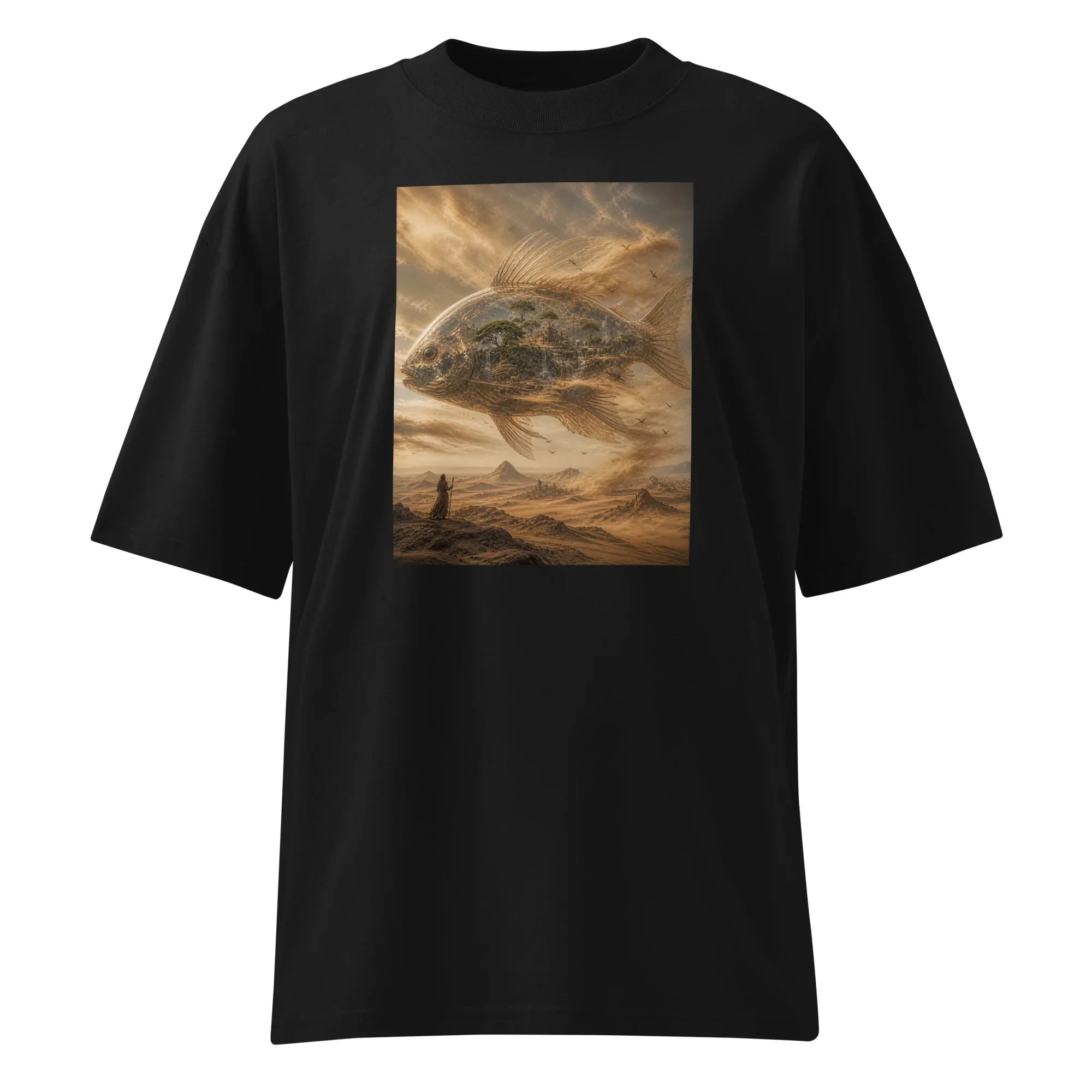 Oversized T-Shirt The Fishy Fish Abstrakt