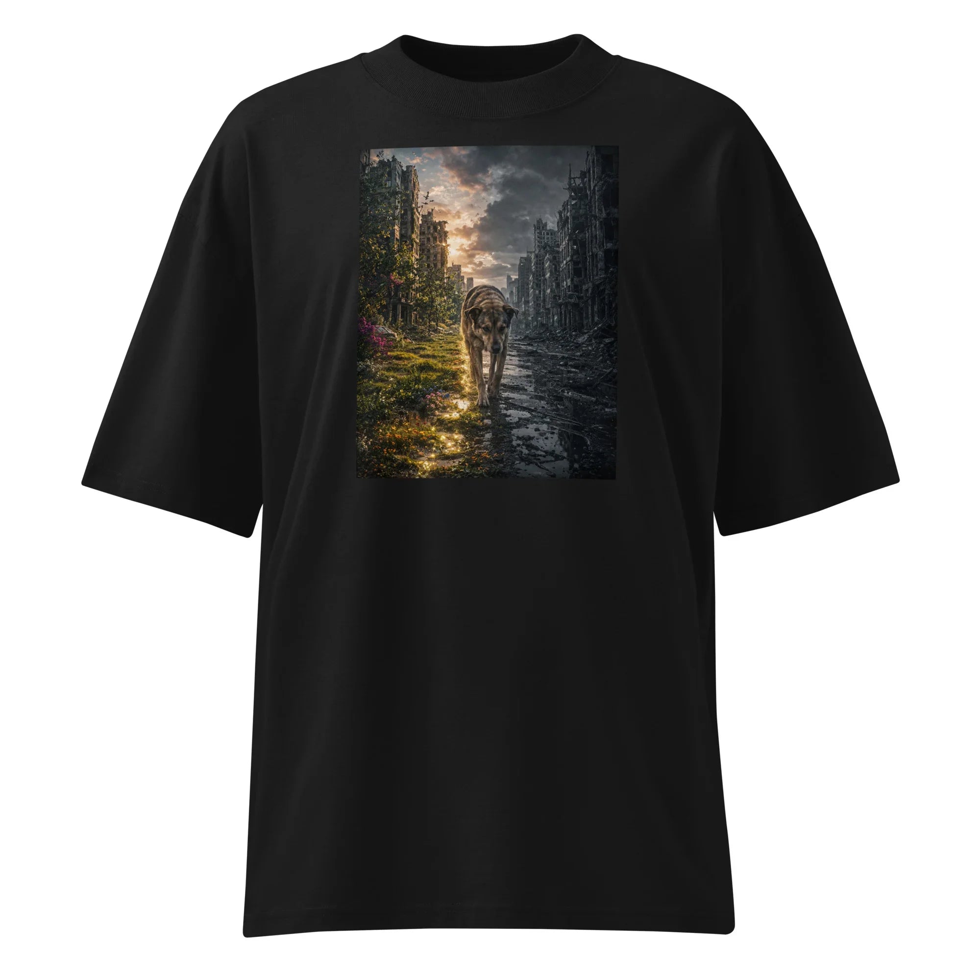 Oversized T-Shirt 2 Worlds Animal Abstrakt