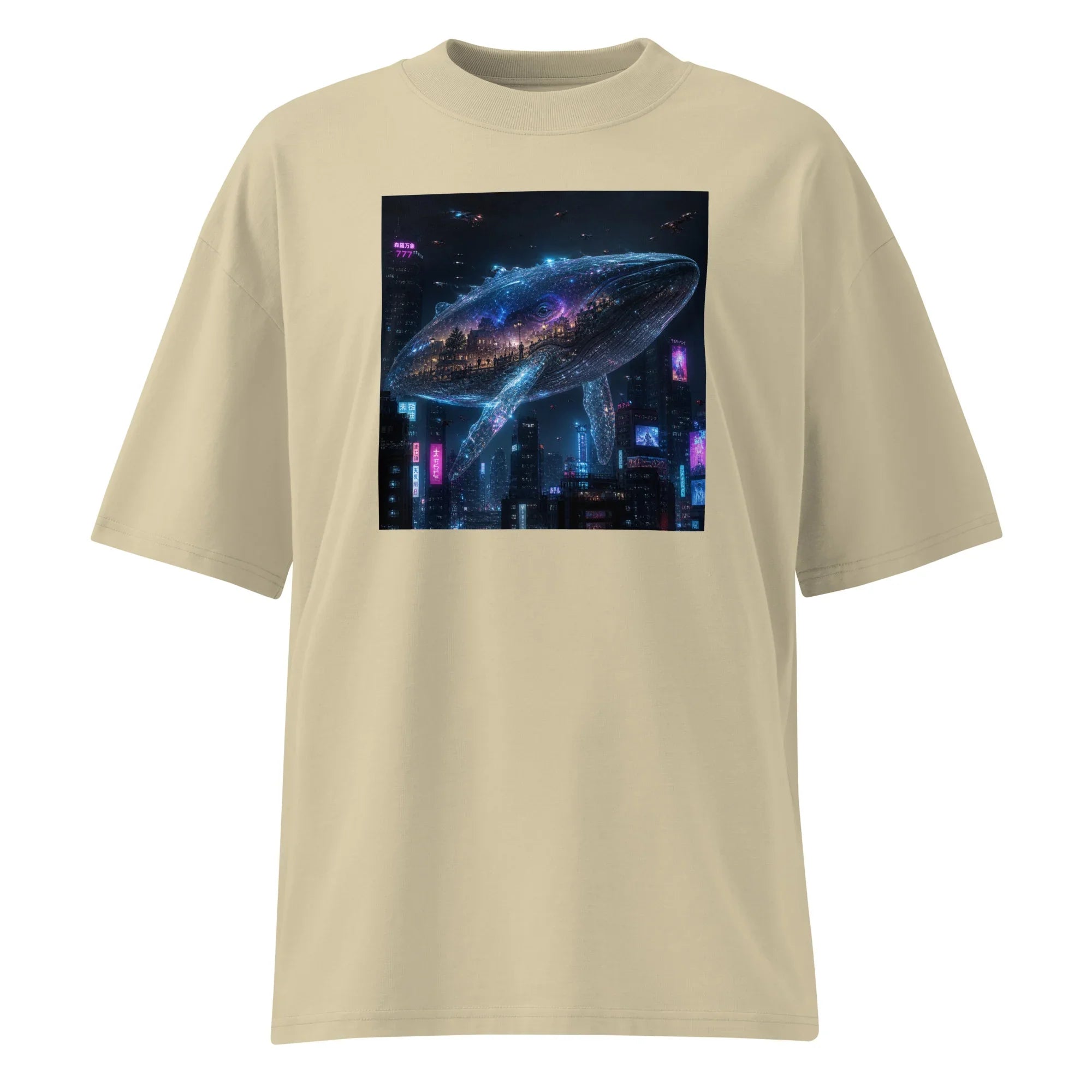 Oversized T-Shirt Whale Abstrakt