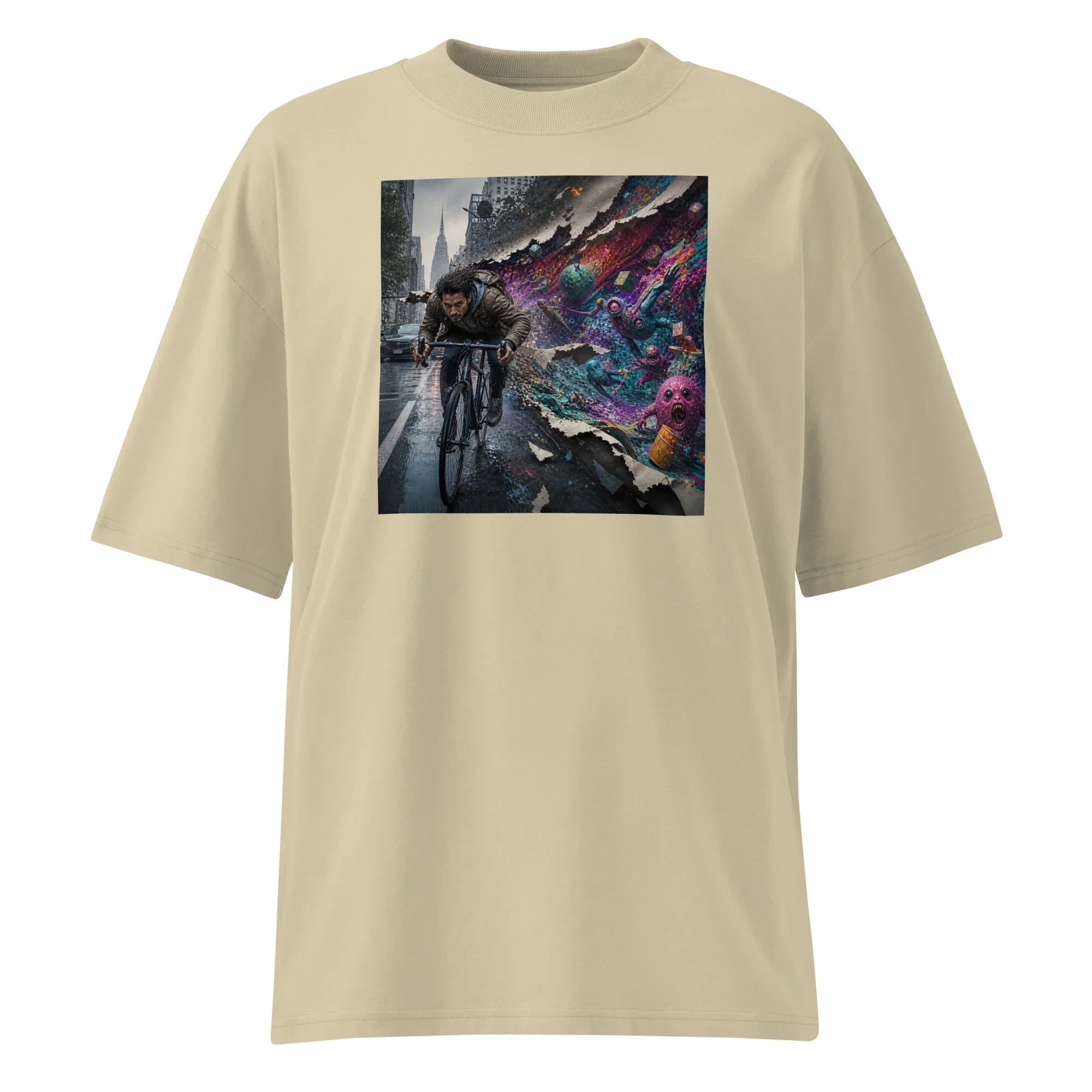 Oversized T-Shirt Bike Abstrakt
