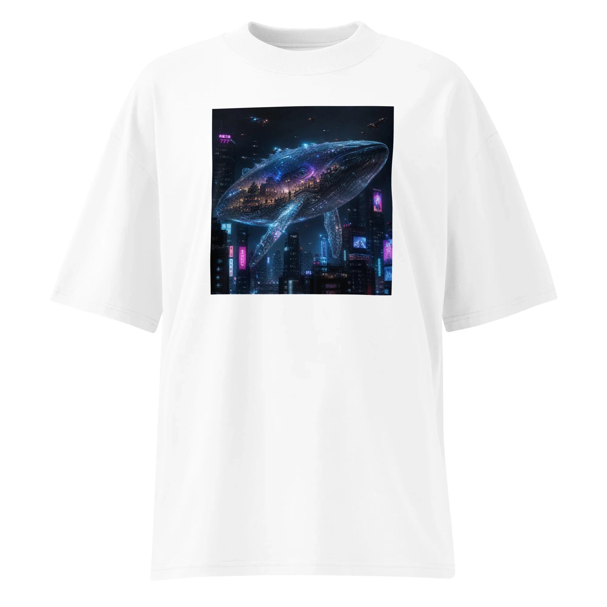 Oversized T-Shirt Whale Abstrakt