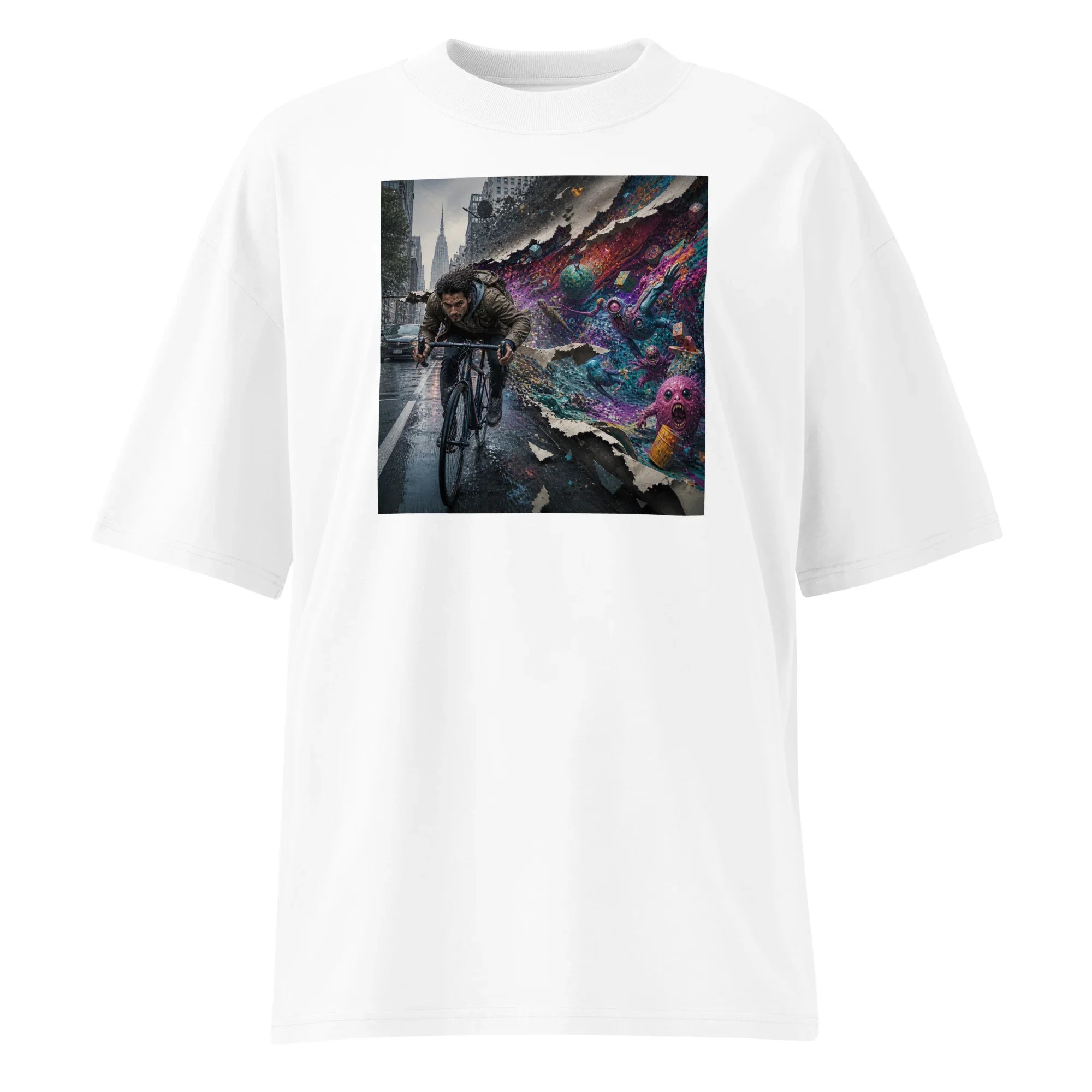 Oversized T-Shirt Bike Abstrakt