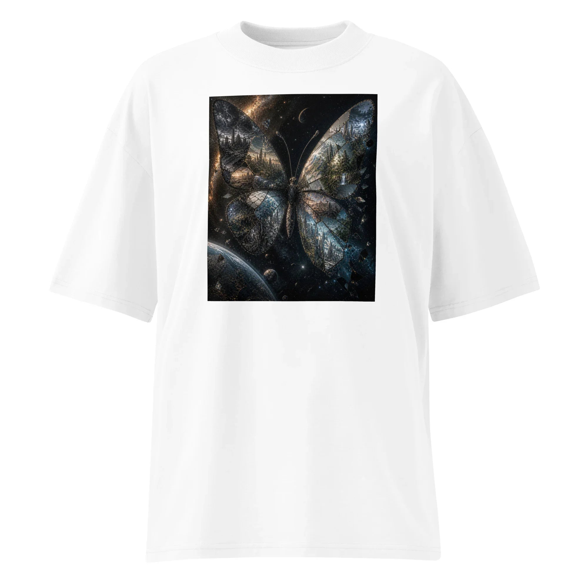 Oversized T-Shirt Butterfluy Effect Abstrakt