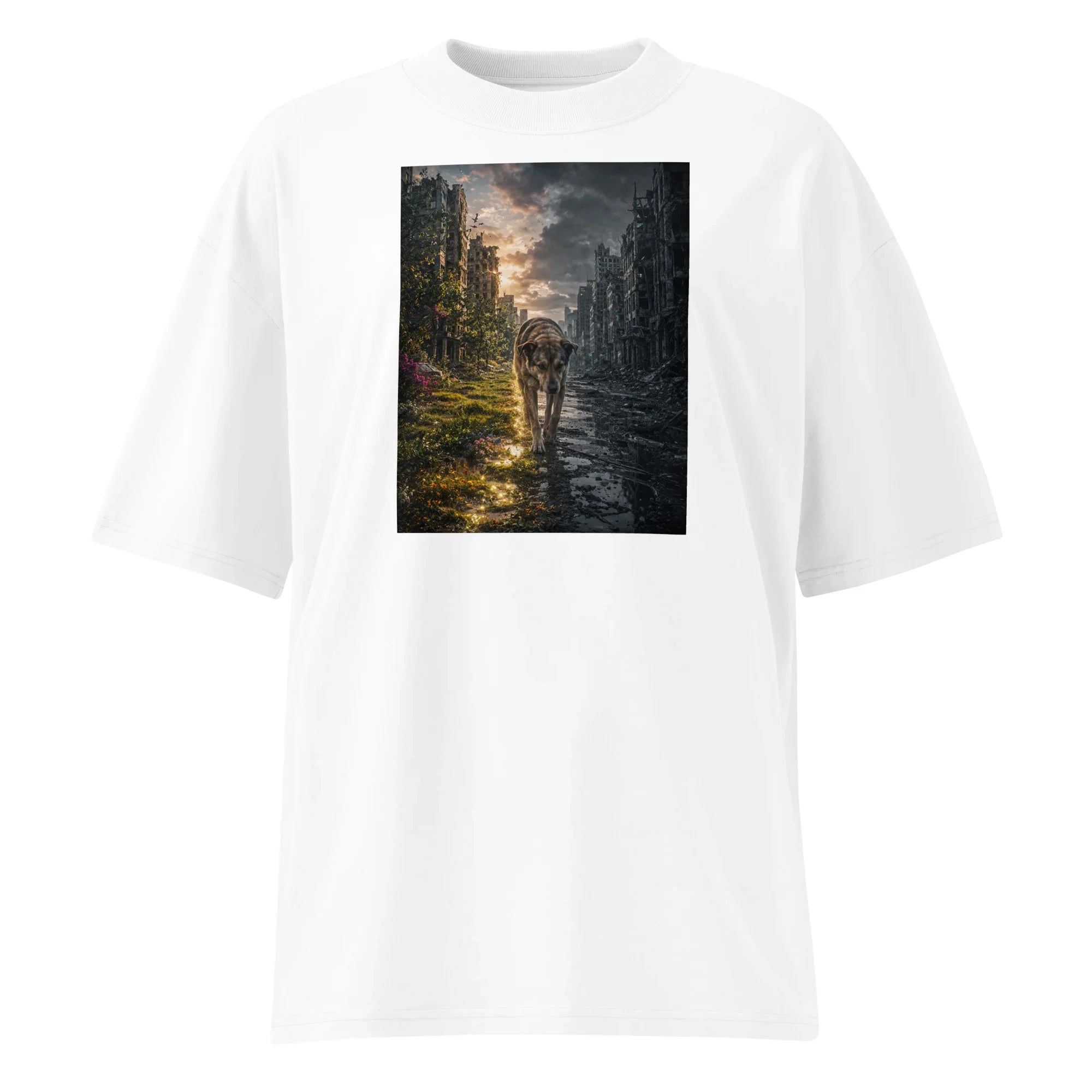 Oversized T-Shirt 2 Worlds Animal Abstrakt